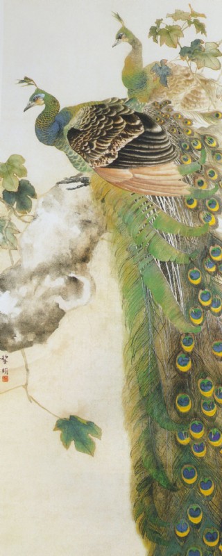 中式富贵吉祥风水花鸟寓意画