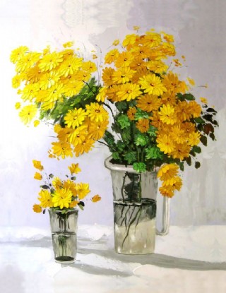 位图 艺术效果 油画 植物 花卉 免费素材