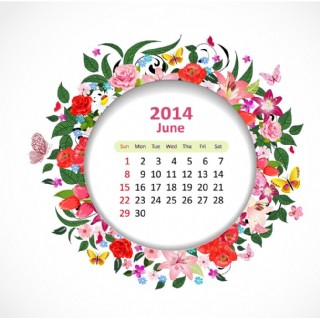 2014年日历 6月图片