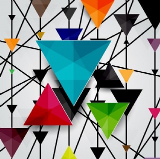 动感三角形创意背景图片