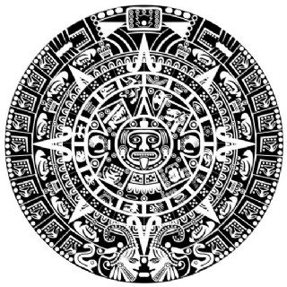 圆形的埃及纹样花纹矢量图