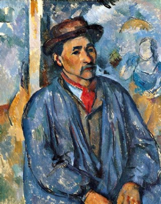 油画 塞尚 男子肖像图片