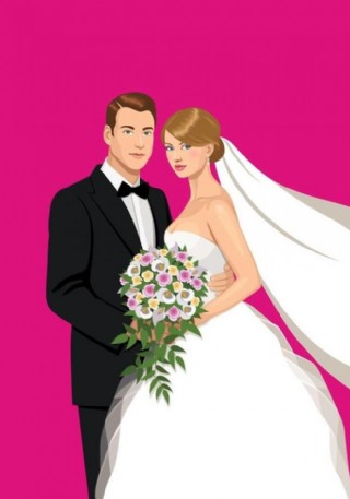 人物卡通形象设计情侣