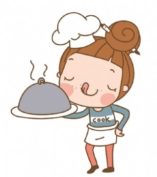 上菜 卡通女孩图片