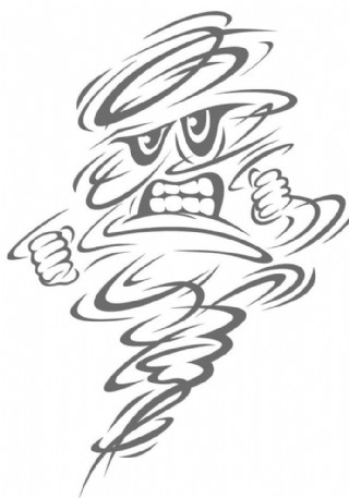 龙卷风暴风大风刮风图片