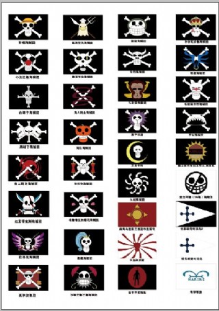 百兽海贼团旗帜图片