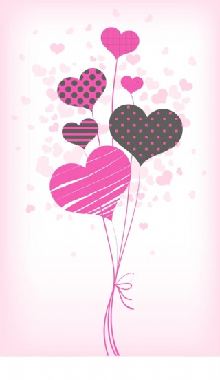 可爱花纹心型图案矢量素材0019