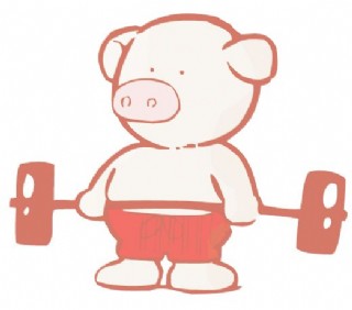 水彩举重比赛培训俱乐部标志