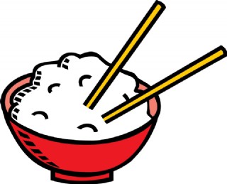水稻和筷子碗