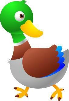 卡通动物鸭子psd素材