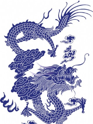 腾云驾雾矢量龙图片